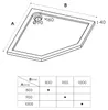 doporro Piatto Doccia 100x100x4cm in Acrilico Faro5W, Anteprima dell’immagine prodotto 7