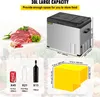 A VEVOR 30L portable electric cooler is shown with dimensions and capacity information, along with illustrations of food and drinks it can hold. Produktbild-Vorschau