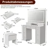 UnboxG Schminktisch mit LED-Beleuchtung, Schminktisch mit Produktbild-Vorschau 6