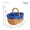 Creative Home Duży Kosz Wiklinowy Piknikowy z Granatowym Podgląd zdjęcia produktu 3