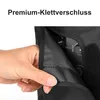 A hand is shown opening a black protective cover to reveal part of a speaker system with knobs. Produktbild-Vorschau