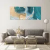 Bilder auf glas - Einteilig - Golden Türkis Hintergrund - Produktbild-Vorschau 7