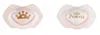 Two baby pacifiers side-by-side on a white background. Produktbild-Vorschau