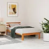 Massivholzbett ohne Matratze Wachsbraun 75x190 cm Produktbild-Vorschau 3