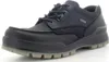 A black leather shoe with laces and a thick sole. Produktbild-Vorschau