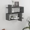 DECORTIE Paralel scaffale a parete Libreria moderna grigio Anteprima dell’immagine prodotto 3