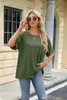 ASKSA Damen T-Shirt Sommer Kurzarm Oversized Rundhals Produktbild-Vorschau 4
