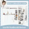 Hochbett mit Schreibtisch, Schubladen und Regal, Produktbild-Vorschau 6