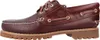 Side view of a men's burgundy leather boat shoe with a lug sole. Náhľad obrázku produktu
