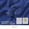 Lavea® 2er Set Kissenbezug 50x70 - 100% Baumwolle Jersey – Produktbild-Vorschau 5