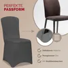 DETEX® Stuhlhussen 6er Set Grau Hochzeit Stretch  Dehnbar Produktbild-Vorschau 4