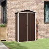 vidaXL Prístrešok na náradie hnedý 116x45x175 cm Náhľad obrázku produktu 3