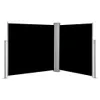 vidaXL Tenda laterale estensibile nera 120 x 600 cm Anteprima dell’immagine prodotto 1