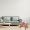 LS-LebenStil Vintage Teak Holz Fuß-Hocker Braun Natur 30cm Produktbild-Vorschau 2