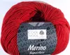 A ball of red yarn with a label. Produktbild-Vorschau