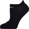 A single black sock with a white Nike swoosh logo is shown against a white background. Produktbild-Vorschau