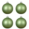 Weihnachtskugeln Glas 10cm mundgeblasen 4er Box - Grüntee Produktbild-Vorschau 2