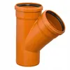 Vonkajší kanalizačný T-kus 160/45° oranžový PVC - Podzemný Náhľad obrázku produktu 1