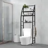 Półka Nad Wc Stojak Do Łazienki Szafka Łazienkowa Czarna Podgląd zdjęcia produktu 2