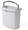 A white multifunctional bucket with a gray handle and a red and white logo on the front. Produktbild-Vorschau