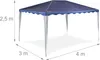 Gazebo Relaxdays, A x L x P: 2,5 x 3 x 4 m, PE, acciaio, Anteprima dell’immagine prodotto 4
