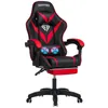 A gaming chair with a footrest and massage features. Náhled obrázku produktu