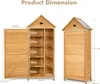 A diagram showing the dimensions of a wooden garden shed. Podgląd zdjęcia produktu