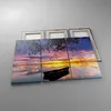 Bild auf Leinwand - Leinwandbild - Boot Sonnenuntergang See Produktbild-Vorschau 2
