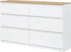 Komoda 78x84x35 cm REMI RM03 Komoda se 6 zásuvkami Bílý/dub Náhled obrázku produktu 1