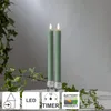 LED candela di cera a strisce set di 2 batterie timer verde Anteprima dell’immagine prodotto 19