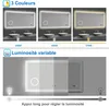 Miroir de salle de bain LED 120x70cm Tricolor anti-buée Voir les images du produit 4