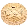 A woven bamboo lampshade is shown against a white background. Produktbild-Vorschau
