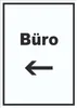 Büro Schild mit Text und Richtungspfeil links Office Bureau Produktbild-Vorschau 1