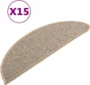 vidaXL Podložky na kroky 15 ks 56x17x3 cm Hnědá půlkruhová Náhled obrázku produktu 1