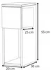 Úzky nočný stolík 20 CM, dub Wotan Náhľad obrázku produktu 3