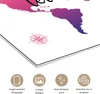 MuchoWow® Poster Weltkarte - Rosa - Kompass 120x80 cm - Produktbild-Vorschau 2