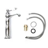 A faucet and its accessories are laid out on a white background. Produktbild-Vorschau