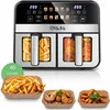 OYAJIA Doppelkammer-Heißluftfritteuse 2x5L | Airfryer 10L Produktbild-Vorschau 1