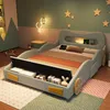 Babybed 140 x 200 cm, groen autobed van flanel met Productafbeelding-voorbeeld 1