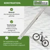 A ramp for loading a bicycle, with text describing its features. Produktbild-Vorschau