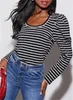ASKSA Damen T-Shirt Rundhals Langarmshirt Puffaermel Produktbild-Vorschau 4