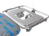 A close-up view of an ironing board accessory, likely a heat-resistant iron rest or tray, attached to the side of an ironing board. Produktbild-Vorschau
