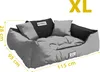 A large dog bed with dimensions indicated by yellow lines and text. Anteprima dell’immagine prodotto