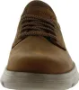 A close-up front view of a brown leather Skechers sneaker. Voir les images du produit