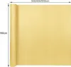 A rolled-up yellow PVC privacy screen with dimensions indicated. Produktbild-Vorschau