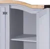 vidaXL Kleiderschrank Mexiko Stil Kiefernholz 3 Türen Grau Produktbild-Vorschau 4