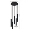 Lindby Hängeleuchte Sanad, Ø 40 cm, 5-flg., schwarz, GU10 Produktbild-Vorschau 4