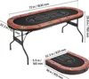 VEVOR tavolo da poker pieghevole per 8 giocatori (183 cm) Anteprima dell’immagine prodotto 8