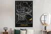 MuchoWow® Poster Stadtplan - Deutschland - Gold - Karte Produktbild-Vorschau 4