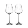 Two clear wine glasses with a subtle etched pattern. Náhľad obrázku produktu